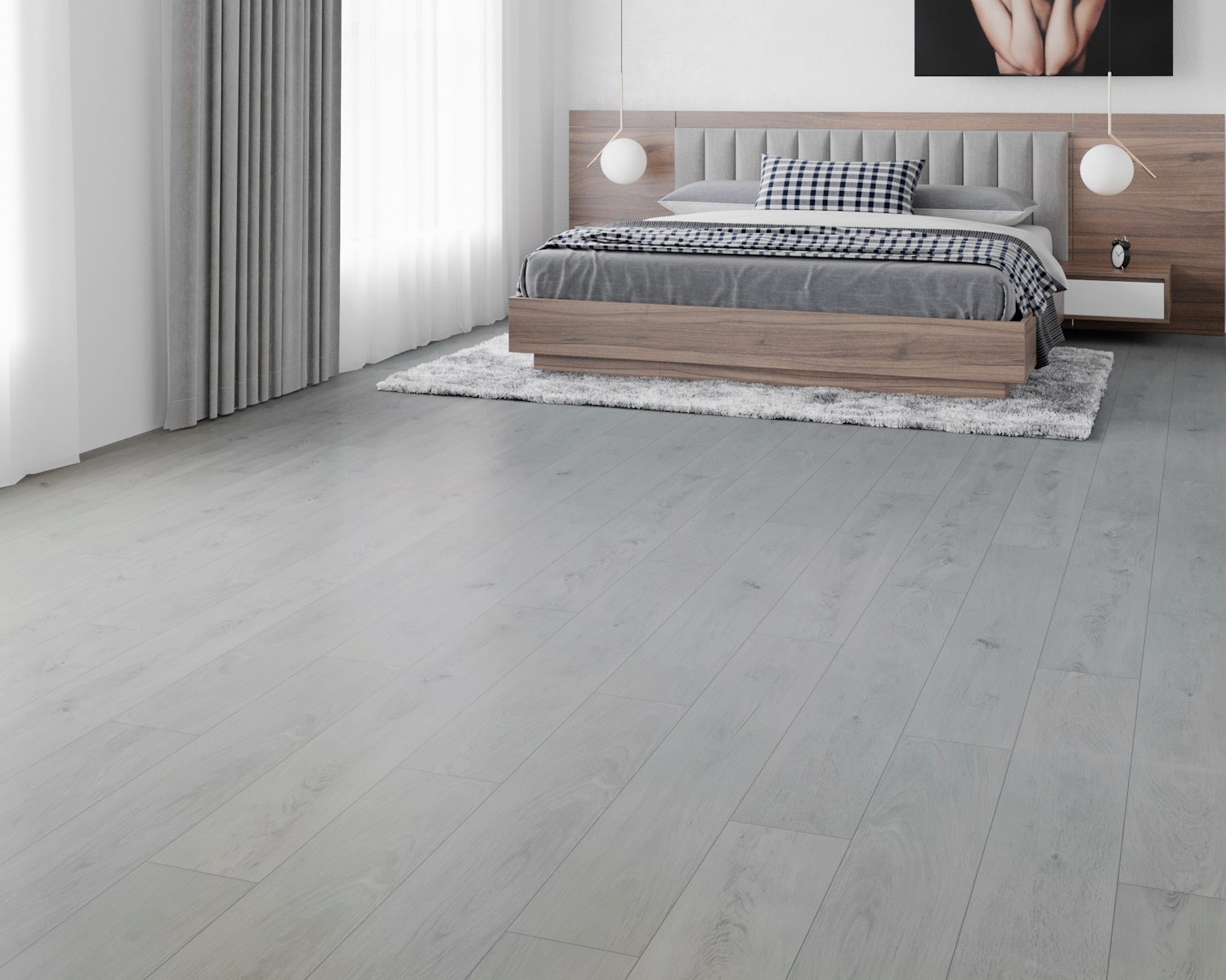 Кварцвиниловый SPC ламинат Art East Artek Дуб Забайкальский 75-ART 1200×182×4,5 фото в интерьере